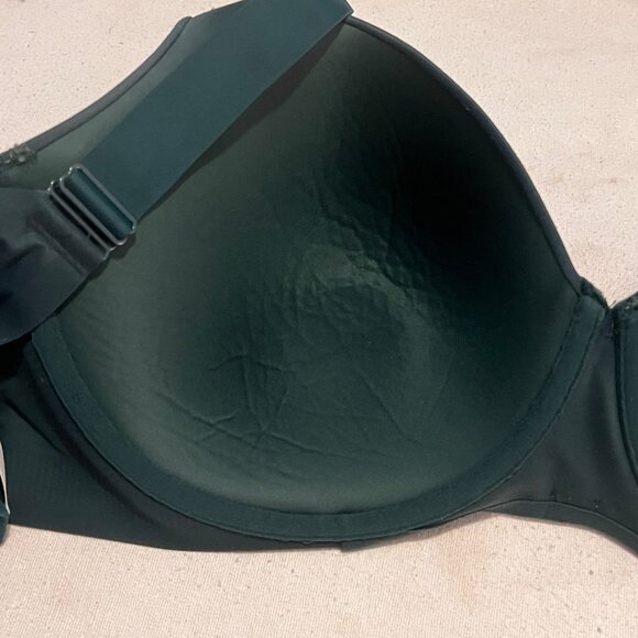 Lane Bryant Cacique Lightly Lined Balconette Bra 48DD Deep Green Adj Straps - Picture 10 of 16